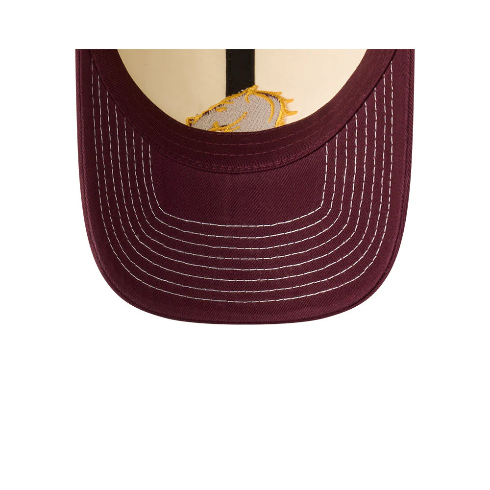 Brisbane Broncos Hat - 2025 NRL 2Tone Chrome Contrast Casual Classic Strapback Cap - New Era